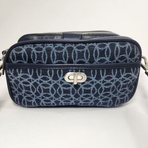 Time and Tru Women's Annamarie Woven Crossbody Handbag color Blue